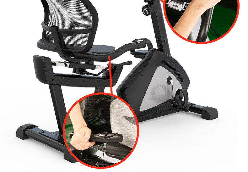 卧式功率车磁控车塑形训练健身车懒人室内运动器材一件代发K